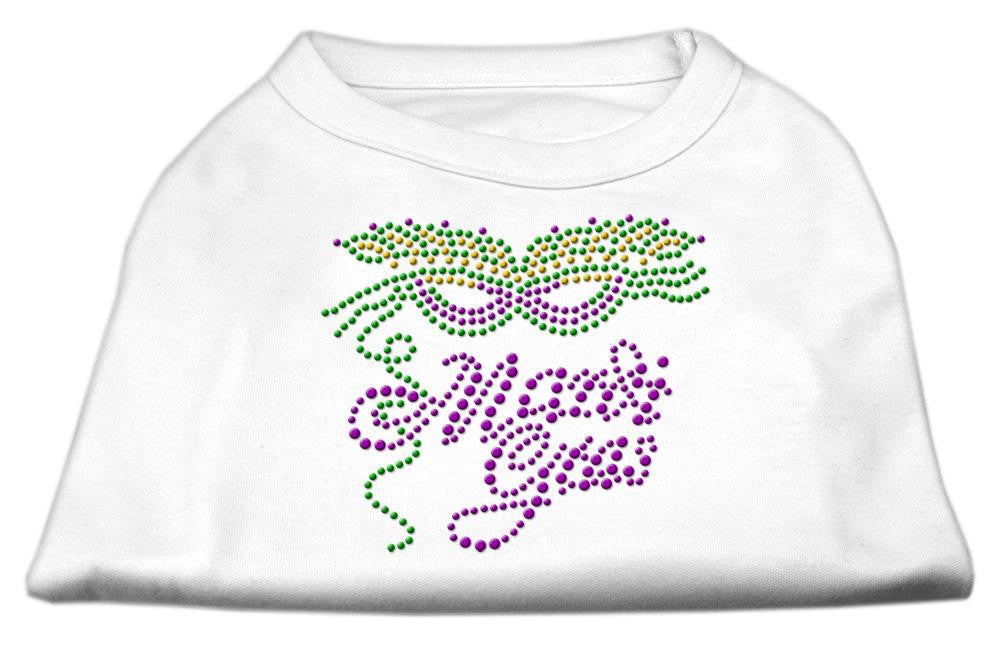 Mardi Gras Rhinestud Shirt White XL (16)