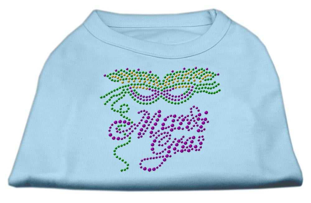 Mardi Gras Rhinestud Shirt Baby Blue XXL (18)