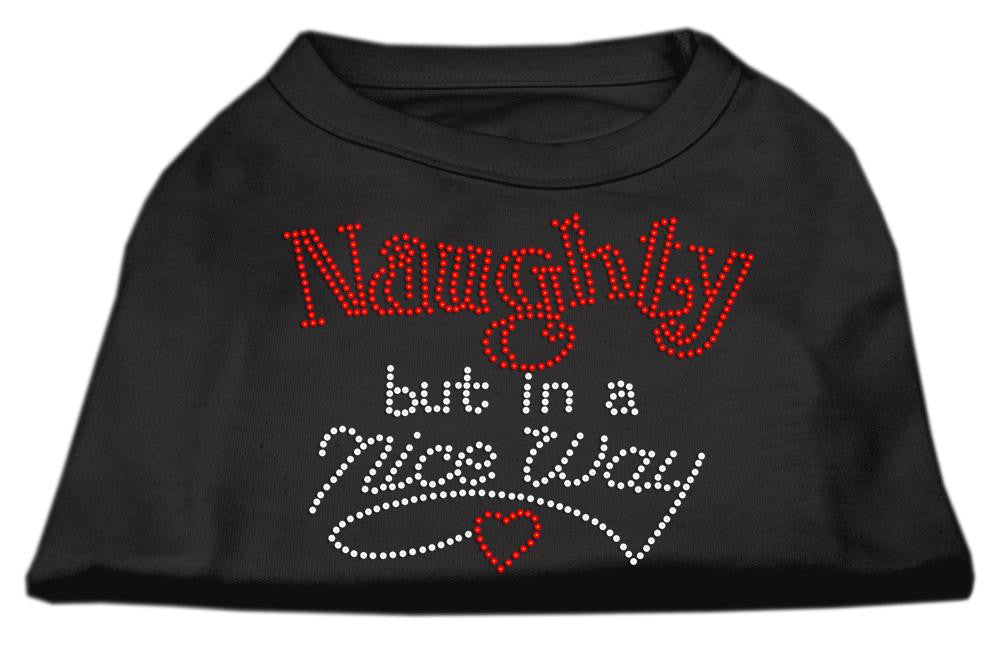 Naughty But Nice Rhinestone Shirts Black XL (16)