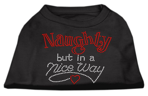 Naughty But Nice Rhinestone Shirts Black XXL (18)