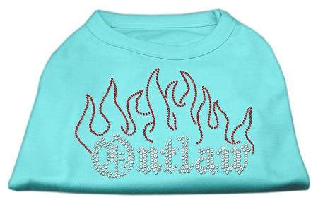 Outlaw Rhinestone Shirts Aqua XXXL(20)