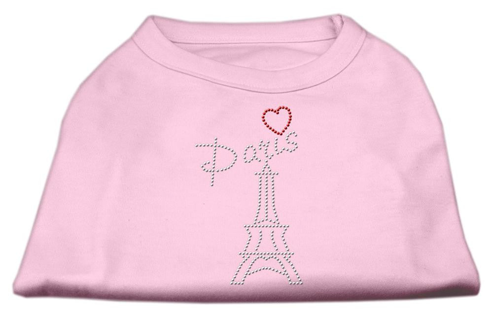 Paris Rhinestone Shirts Light Pink L (14)