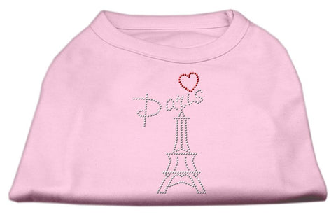 Paris Rhinestone Shirts Light Pink S (10)