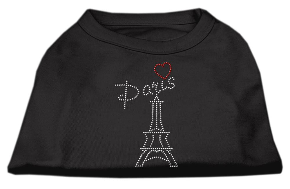 Paris Rhinestone Shirts Black XL (16)