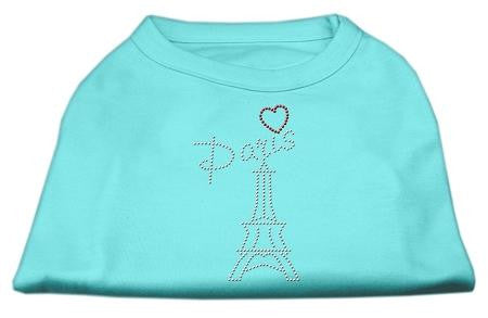 Paris Rhinestone Shirts Aqua XXL (18)