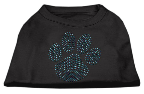 Blue Paw Rhinestud Shirt Black S (10)