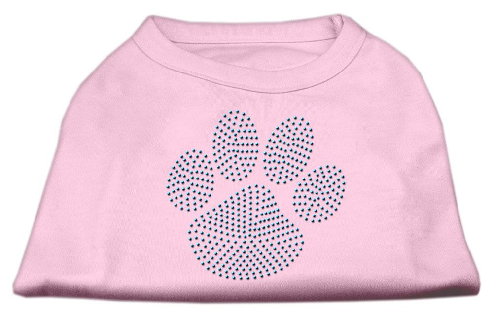 Blue Paw Rhinestud Shirt Light Pink XS (8)