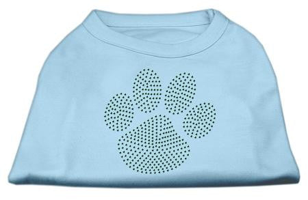 Green Paw Rhinestud Shirts Baby Blue XS (8)