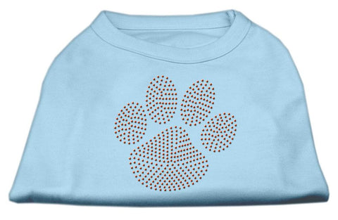 Orange Paw Rhinestud Shirts Baby Blue M (12)