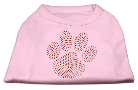 Orange Paw Rhinestud Shirts Light Pink XXXL(20)