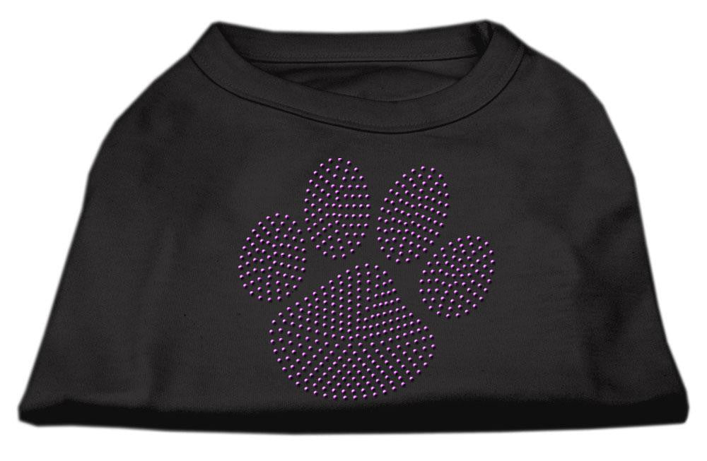 Purple Paw Rhinestud Shirts Black L (14)