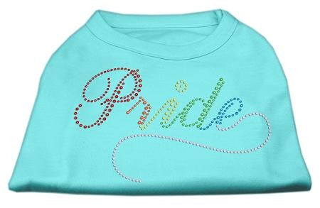 Rainbow Pride Rhinestone Shirts Aqua M (12)