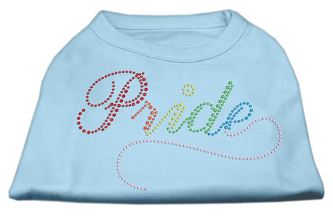 Rainbow Pride Rhinestone Shirts Baby Blue XS (8)