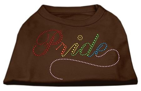 Rainbow Pride Rhinestone Shirts Brown XS (8)