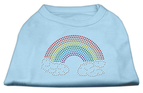 Rhinestone Rainbow Shirts Baby Blue XL (16