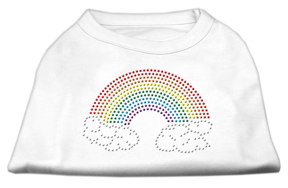 Rhinestone Rainbow Shirts White XS (8)