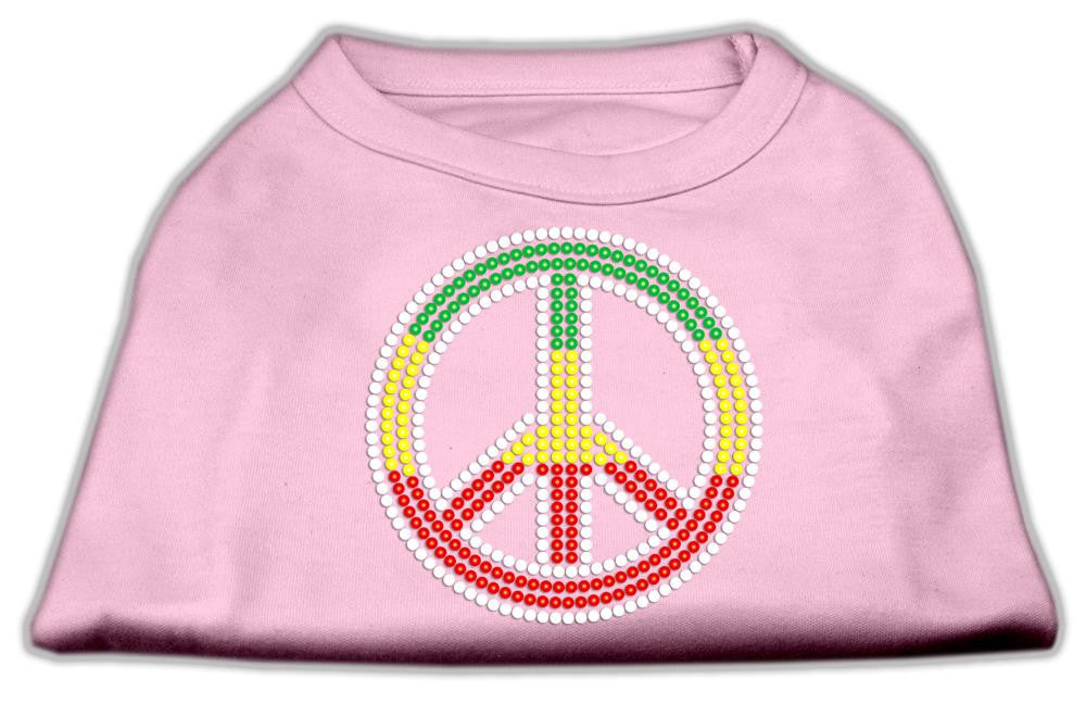 Rasta Peace Sign Shirts Light Pink L (14)