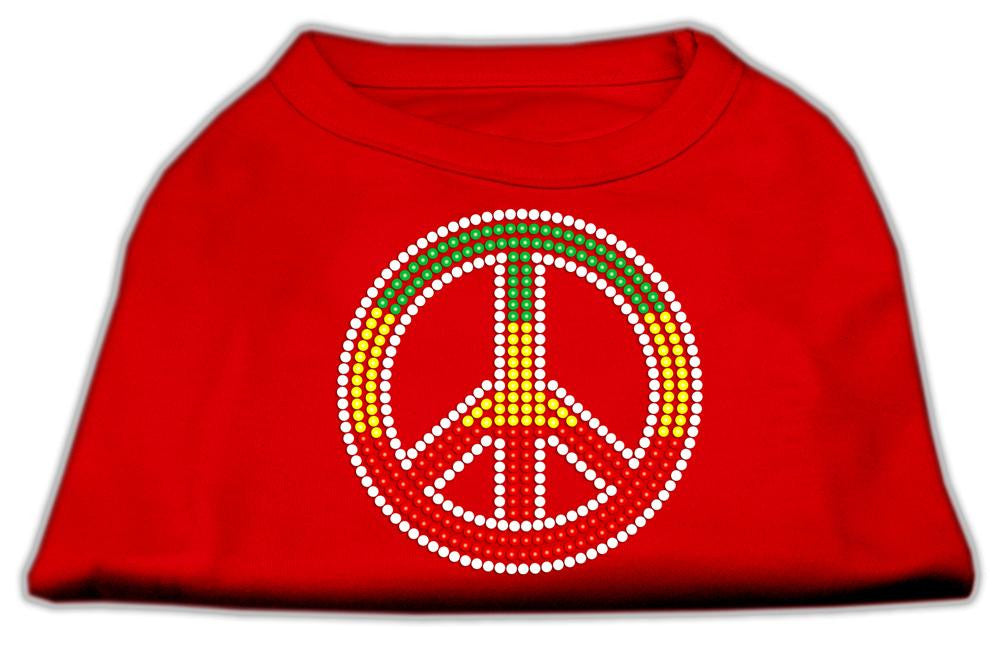 Rasta Peace Sign Shirts Red XS (8)