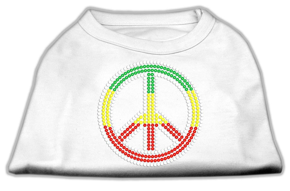 Rasta Peace Sign Shirts White XS (8)