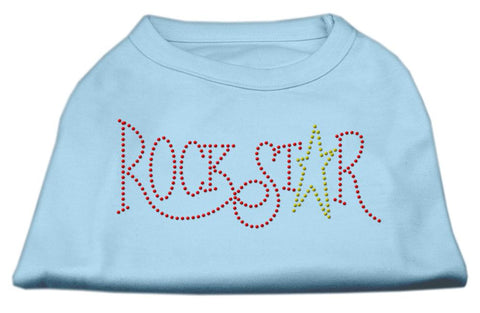 RockStar Rhinestone Shirts Baby Blue L (14)