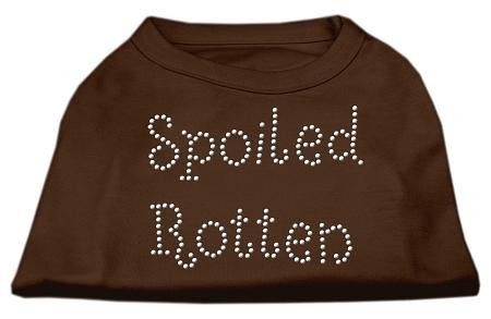 Spoiled Rotten Rhinestone Shirts Brown XXL (18)