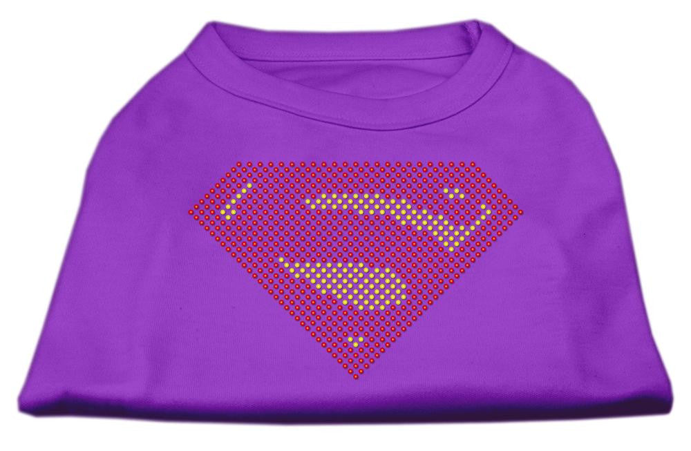 Super! Rhinestone Shirts Purple L (14)