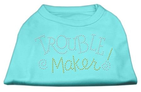 Trouble Maker Rhinestone Shirts Aqua XS (8)