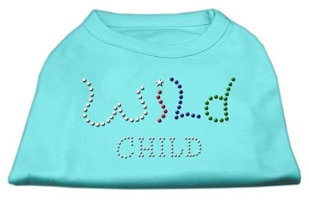 Wild Child Rhinestone Shirts Aqua XS (8)