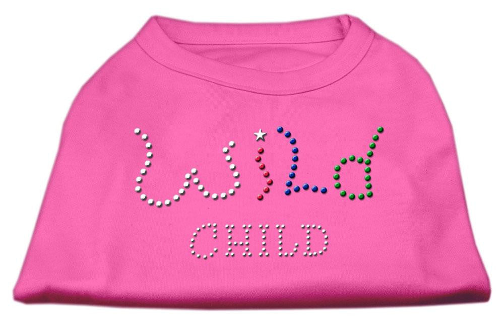 Wild Child Rhinestone Shirts Bright Pink XXL (18)