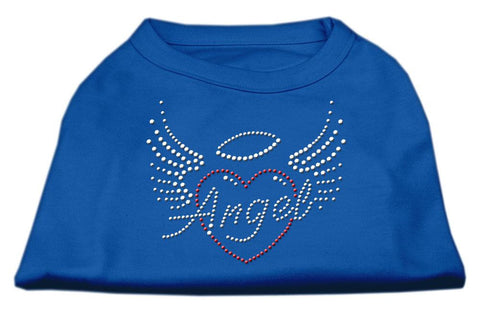 Angel Heart Rhinestone Dog Shirt Blue XXL (18)