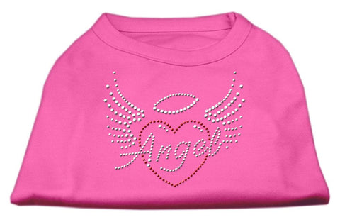 Angel Heart Rhinestone Dog Shirt Bright Pink XXL (18)