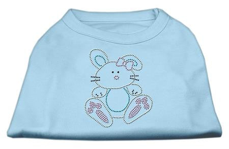 Bunny Rhinestone Dog Shirt Baby Blue XS (8)