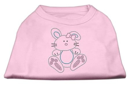 Bunny Rhinestone Dog Shirt Light Pink XS (8)