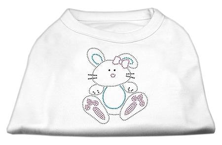 Bunny Rhinestone Dog Shirt White XXXL (20)