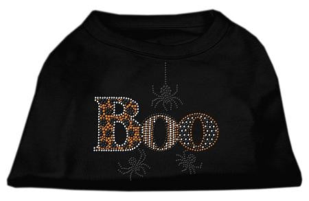 Boo Rhinestone Dog Shirt Black Med (12)