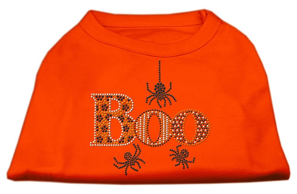 Boo Rhinestone Dog Shirt Orange XL (16)