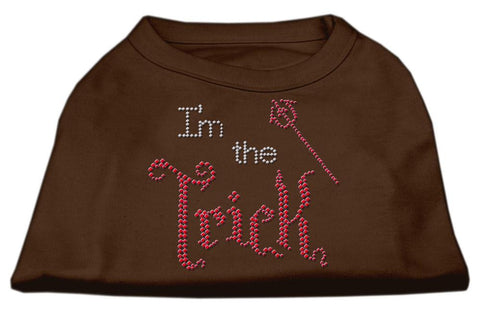 I'm the Trick Rhinestone Dog Shirt Brown Sm (10)