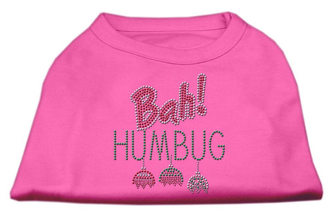 Bah Humbug Rhinestone Dog Shirt Bright Pink XXL (18)