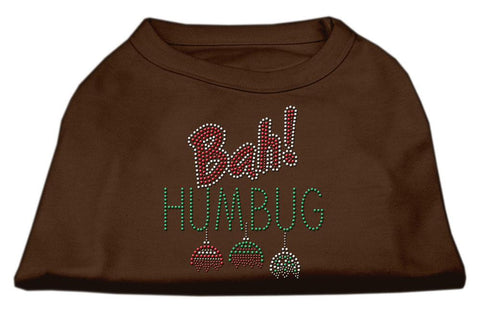 Bah Humbug Rhinestone Dog Shirt Brown XXXL (20)