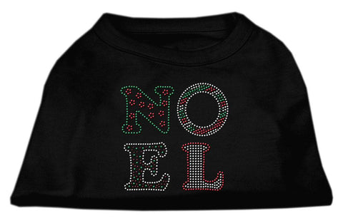 Noel Rhinestone Dog Shirt Black  Lg (14)