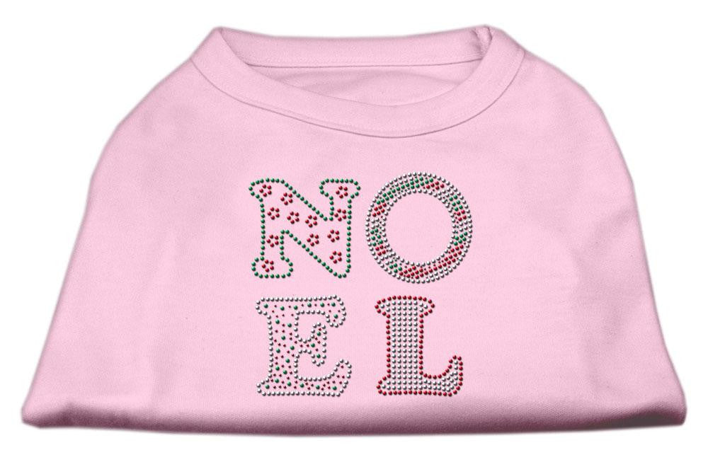 Noel Rhinestone Dog Shirt Light Pink Lg (14)