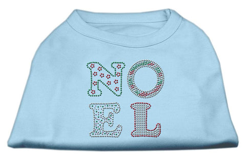 Noel Rhinestone Dog Shirt Baby Blue Med (12)