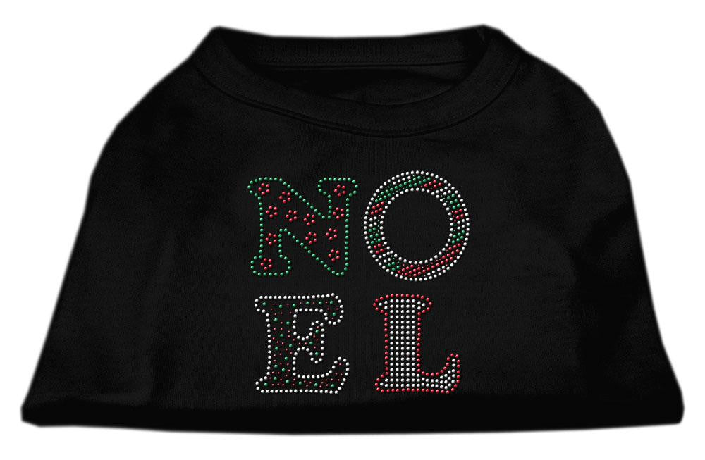 Noel Rhinestone Dog Shirt Black  XXL (18)