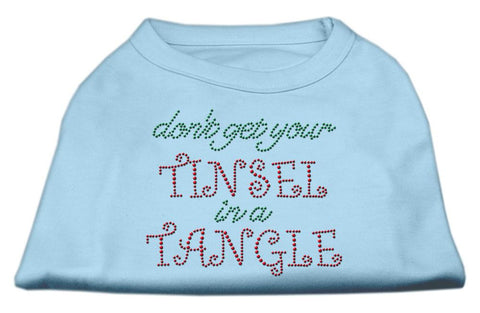 Tinsel in a Tangle Rhinestone Dog Shirt Baby Blue XXXL (20)