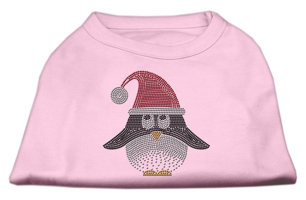 Santa Penguin Rhinestone Dog Shirt