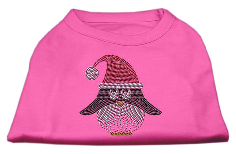 Santa Penguin Rhinestone Dog Shirt Bright Pink XXL (18)