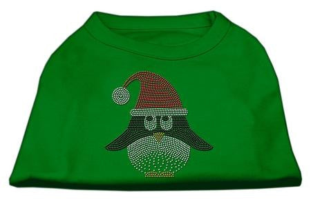 Santa Penguin Rhinestone Dog Shirt Green XXL (18)