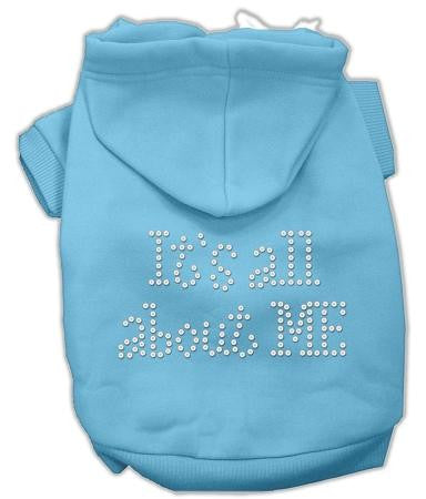 It's All About Me Rhinestone Hoodies Baby Blue XXXL(20)