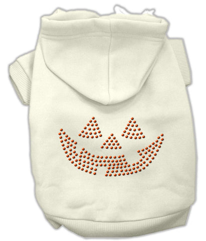 Jack O' Lantern Rhinestone Hoodies Cream XXXL(20)