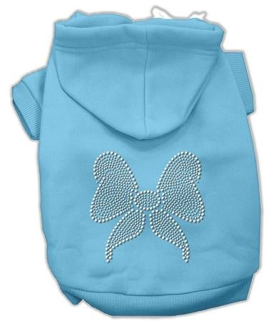 Rhinestone Bow Hoodies Baby Blue XXXL (20)